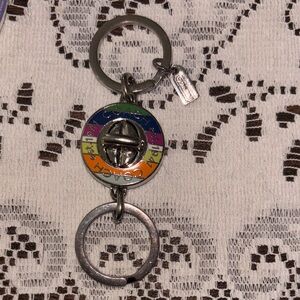 Coach Legacy Stripe Valet Keychain "Legacy Stripe" collection 65th anniversary